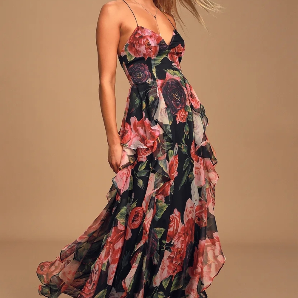NWT Black and Pink Sundress with Spaghetti Straps for Cocktail